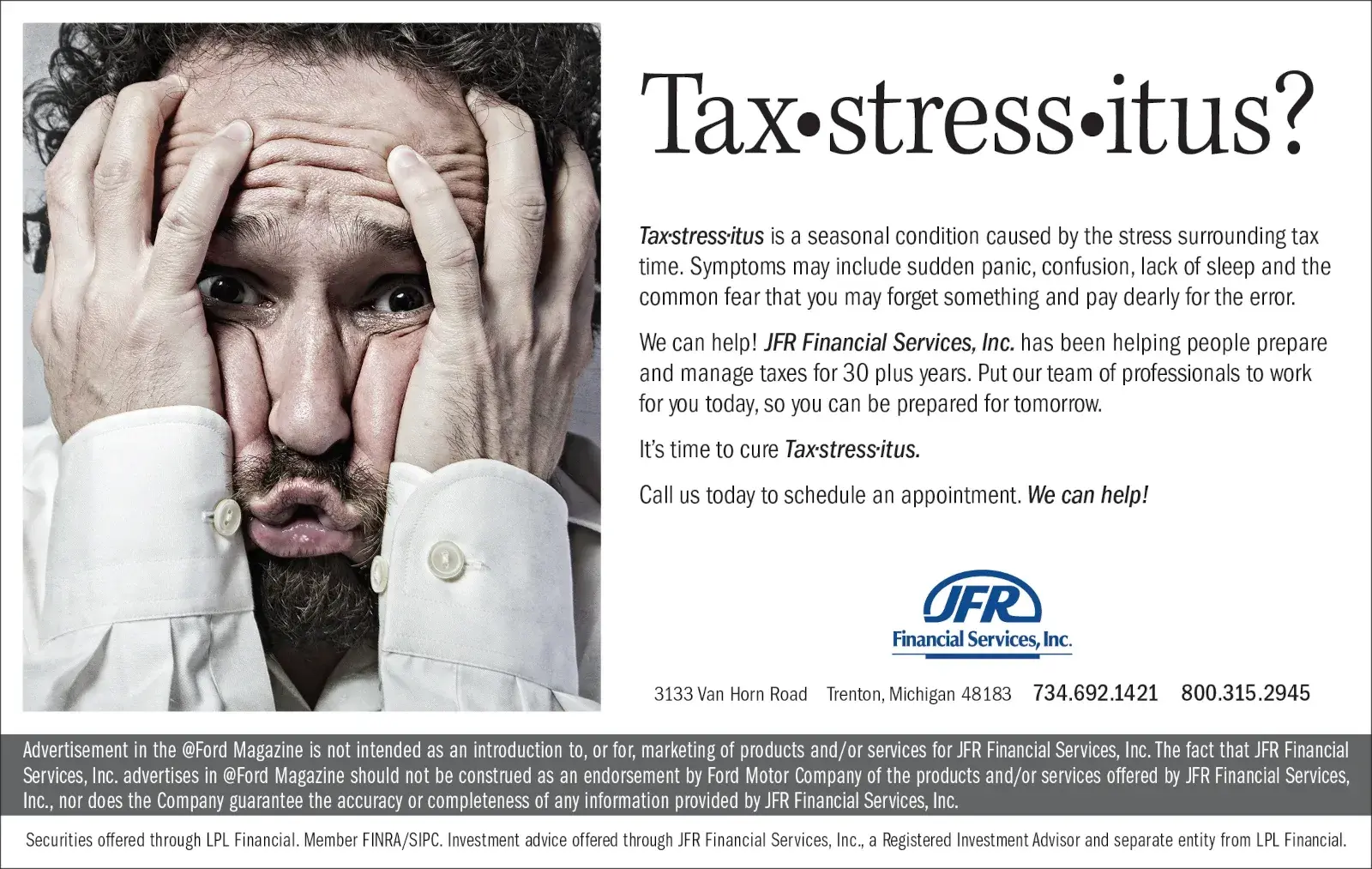jfr tax stress ad